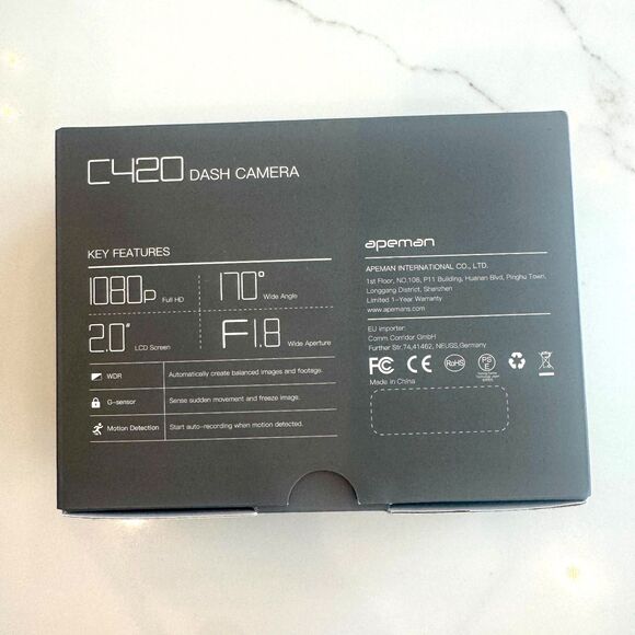 Apeman C420 Mini Dash Cam - New in Box - Picture 3 of 5